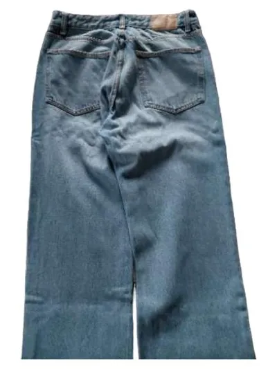 Bershka Damen Jeans Regular Fit Hellblau Gr. 36/W28 Baumwolle