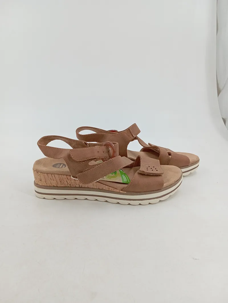 BAMA Sandalen Damen Gr. 41 Braun Casual Bequeme Sommerschuhe 2