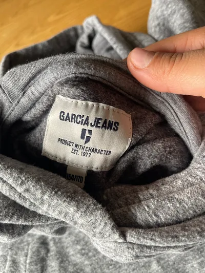 Garcia Jeans Kapuzenpullover Kinder Gr. 164 Grau Meliert Baumwolle Polyester