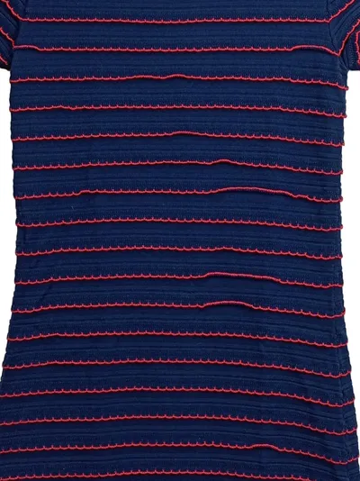 Michael Kors Damen Freizeitkleid Blau Gestreift Gr. 38/M Casual