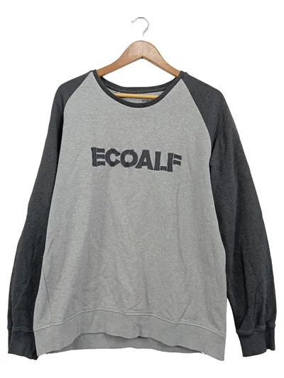 Ecoalf Herren Pullover Grau L Casual Logo-Print