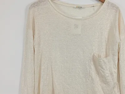 Rich&Royal Damen Langarmshirt Gr. 38/M Casual Leinen Beige