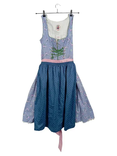 Salzburger Dirndl Kleid Damen Trachtenkleid Gr. 40 L Mehrfarbig Baumwolle