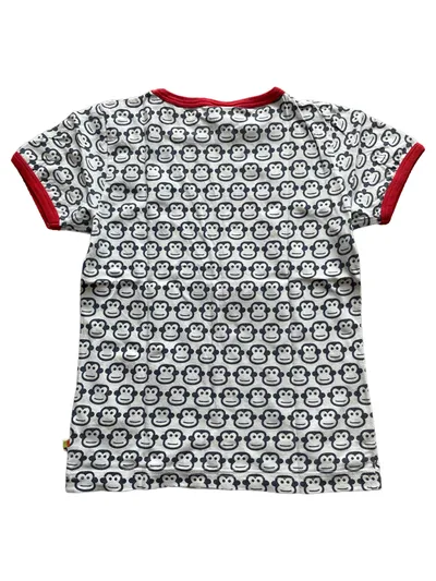 loud + proud Kinder T-Shirt Affenmuster Mehrfarbig Gr. 98x104