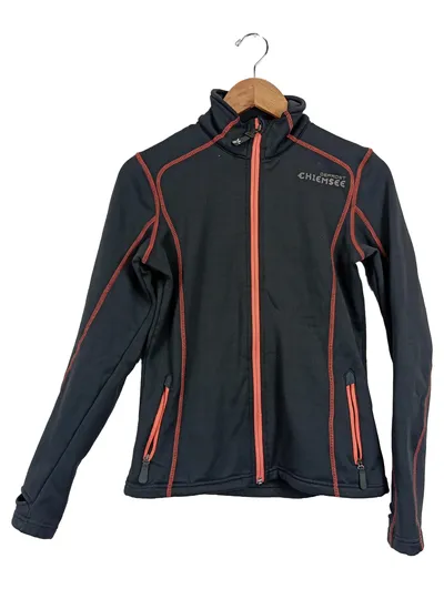 Chiemsee Damen Trainingsjacke Fleecejacke Schwarz Gr. 34/XS Sportlich