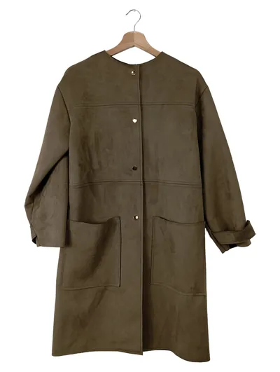ZARA Damen Klassischer Mantel Oliv Gr. 38/M Elegant