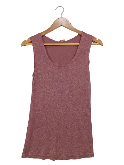 Falconeri Damen Top Rosa Elegant Glitzer Gr. 38/M