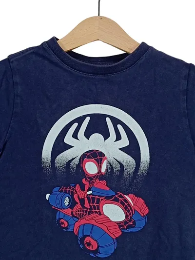 Baby Gap Kinder T-Shirt Spider-Man Blau Gr. 110 Kurzarm Baumwolle