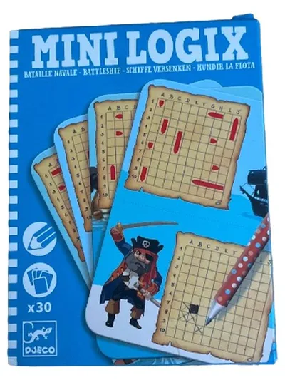 Djeco Mini Logix Schiffe Versenken Mitbringspiel Reise Spiel Kinder