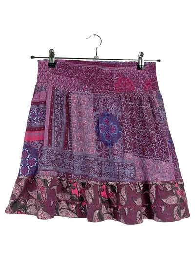 EDC Damen Wickelrock Gr. 36 S Lila Bohemian Ethno Muster