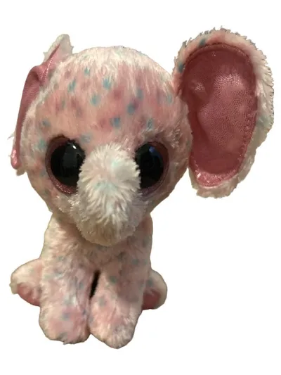 Ty Beanie Boos Elefant Kuscheltier Rosa Glitzeraugen 16 cm