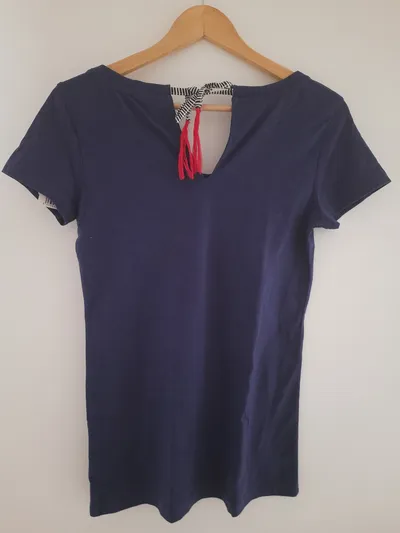 Desigual Damen T-Shirt Herzprint Casual Gr. 38/M Mehrfarbig