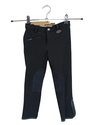 HKM Kinder Reithose Schwarz Gr. 104 Kniebesatz Reiterhose
