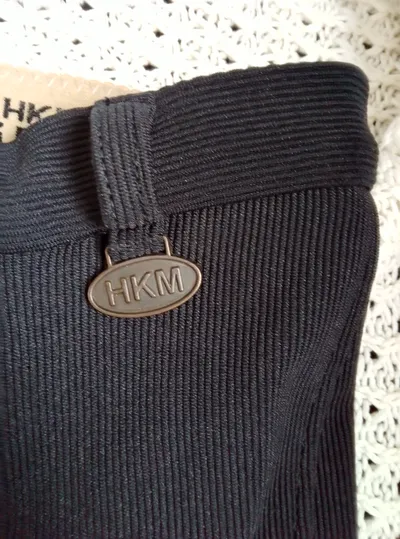 HKM Kinder Reithose Schwarz Gr. 104 Kniebesatz Reiterhose