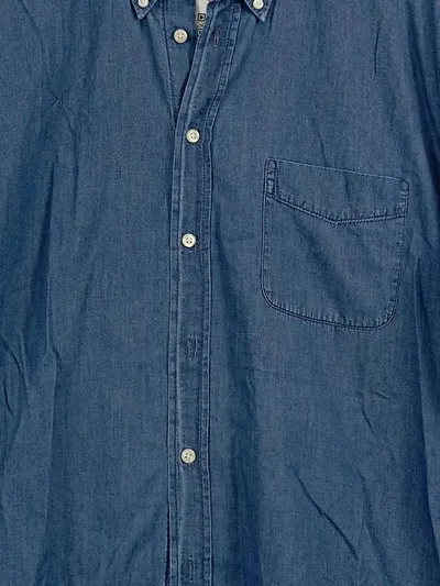 Camargue Herren Jeanshemd Freizeithemd Blau Gr. L 41/42 Baumwolle