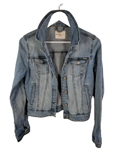 ORSAY Jeansjacke Damen Klassisch Blau Baumwolle Stretch Gr. 36 S