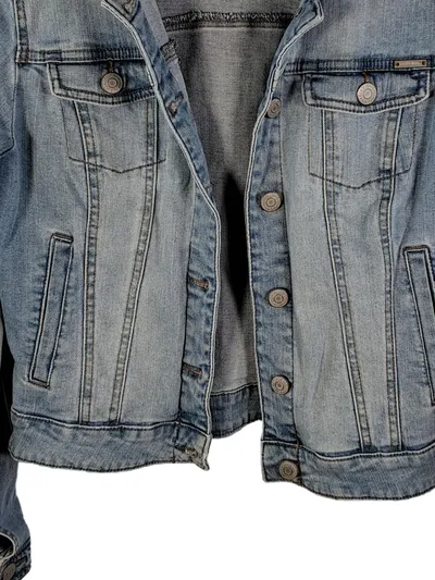 ORSAY Jeansjacke Damen Klassisch Blau Baumwolle Stretch Gr. 36 S