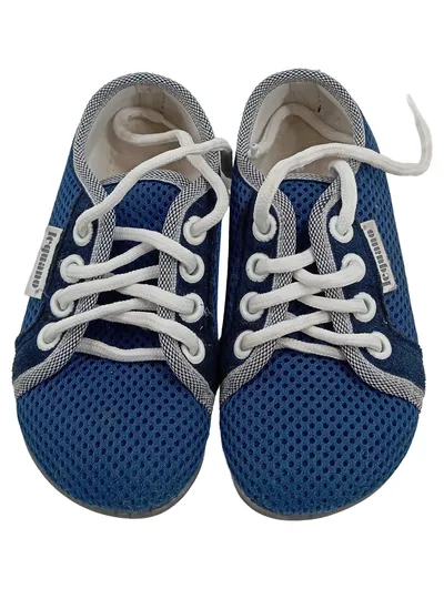 Leguano Kinder Barfußschuhe Lauflernschuhe Blau Mesh Gr. 25