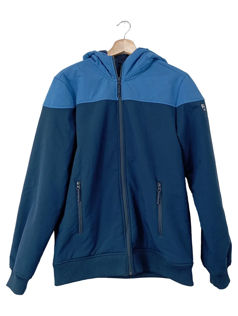 FIT-Z Softshelljacke Kinder Gr. 176 Blau Outdoor Kapuzenjacke Übergangsjacke 1