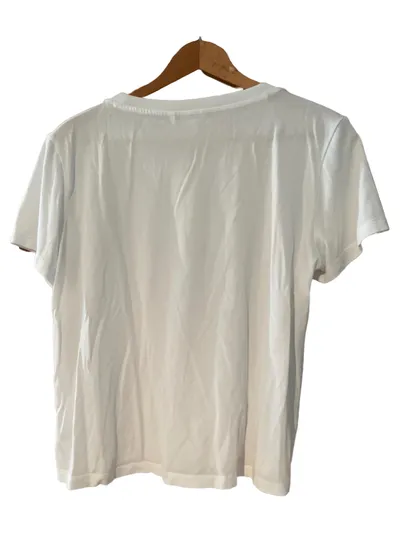 Monki Damen T-Shirt Basic Weiß Gr. S