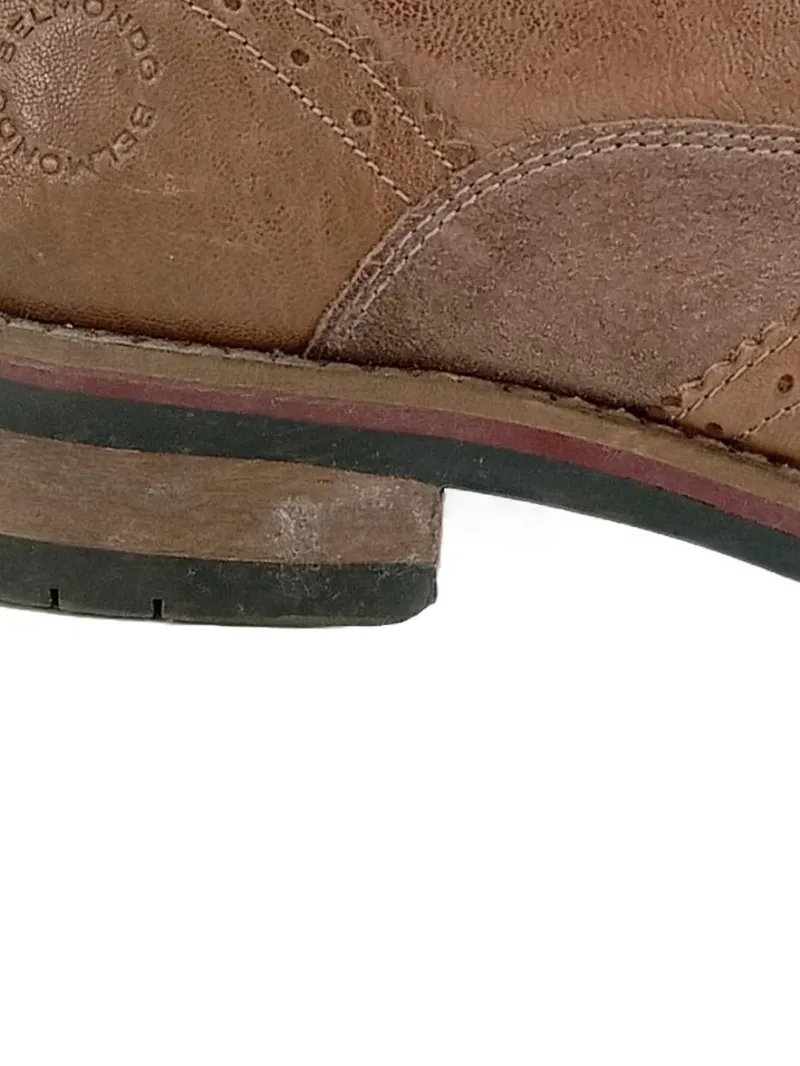 Belmondo Damen Leder Schnürstiefeletten Braun Gr. 40 Stiefelette 4