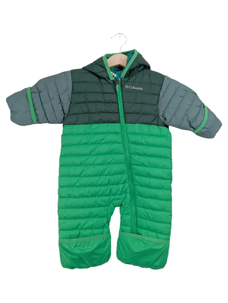 Columbia Kinder Schneeanzug Overall Gr. 80/86 Grün Daunen Outdoor 1