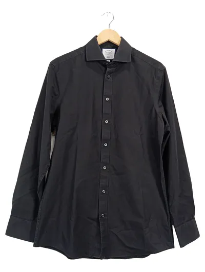Charles Tyrwhitt Herren Business Hemd Gr. 39 Klassisch Schwarz