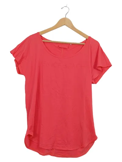VENICE BEACH Damen Sport Shirt Gr. XL Pink Kurzarm Fitness Top