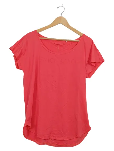 VENICE BEACH Damen Sport Shirt Gr. XL Pink Kurzarm Fitness Top