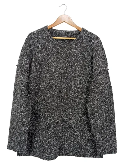 Zara Man Pullover Herren XL Schwarz Meliert Casual Strick
