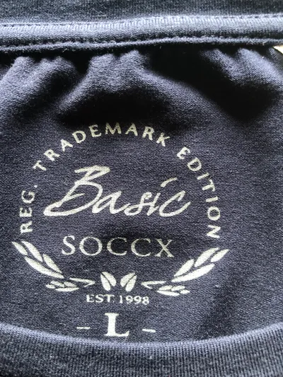 SOCCX Damen T-Shirt Gr. 40/L Blau Casual
