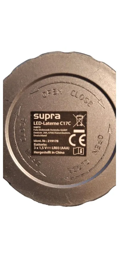 Supra LED Campinglaterne C17C Outdoor Laterne Schwarz Camping Lampe