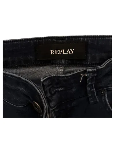 Replay Damen Jeans Skinny Fit Blau W28 L30 Stretch Casual