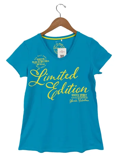 Soccx Spirit Damen T-Shirt Limited Edition Gr. 40 Blau