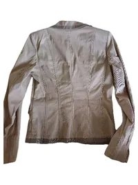 Airfield Damen Blazer Baumwolle Beige Gr. 36 S Stickerei Strass 4