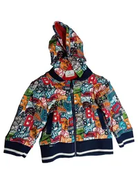 Boboli Baby Sweatjacke Kapuze Gr. 68 Mehrfarbig Streetwear Print 1