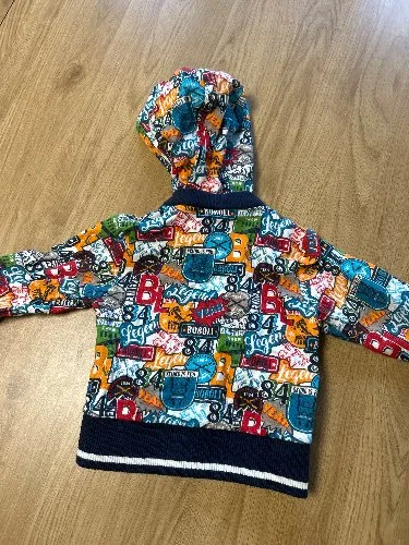 Boboli Baby Sweatjacke Kapuze Gr. 68 Mehrfarbig Streetwear Print