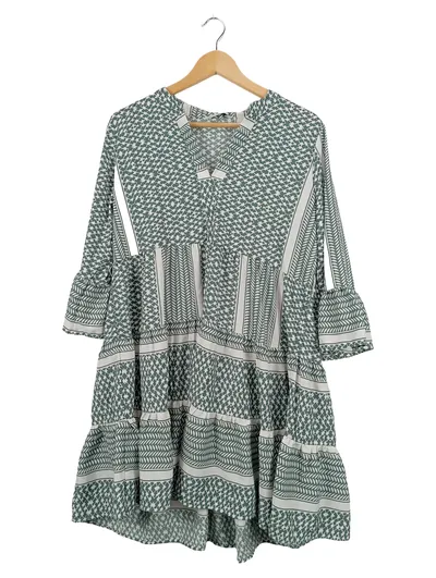 Pigalle Damen Freizeitkleid Gr. 40/L Mehrfarbig Casual Muster