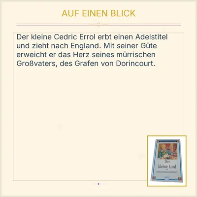 Der kleine Lord Frances Hodgson Burnett Arena Kinderbuch Klassiker