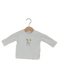 Feetje Langarmshirt Baby Junge Gr. 56 Weiß mit Giraffen Motiv Casual 1