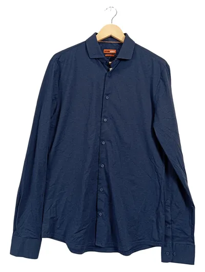 emilio adani Herren Business Hemd Slim Fit Gr. 50/L Blau Modern