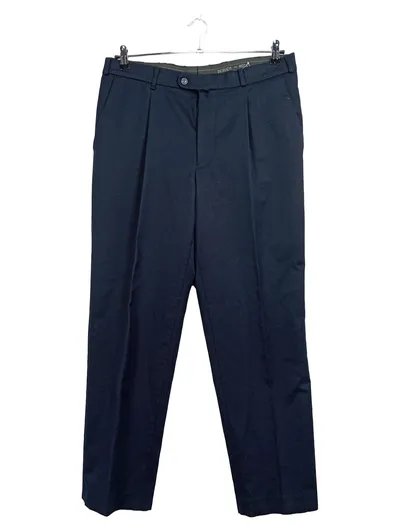 AUBI Herren Anzughose Blau Klassisch Bundfalte Gr. 25 Business Hose