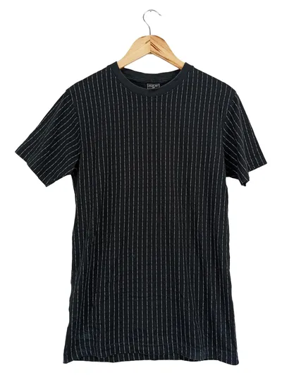 Mister Tee Herren T-Shirt Schwarz Gestreift Streetwear Gr. XS