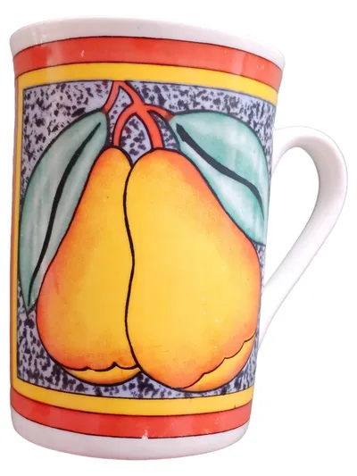 Dadoos Tasse Porzellan Mehrfarbig Obst Motiv 7 cm Alltag