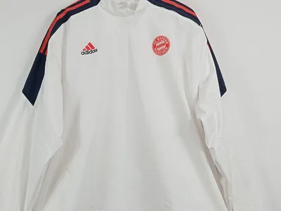 Adidas FC Bayern München Trainingsjacke Herren 3XL Weiß Windbreaker