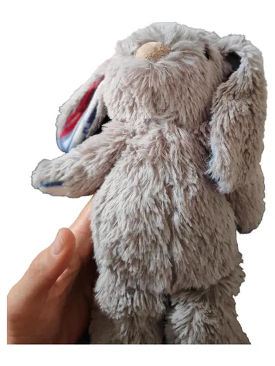 ESBE INTERNATIONAL SA Kuscheltier Hase Plüschtier Grau Stofftier