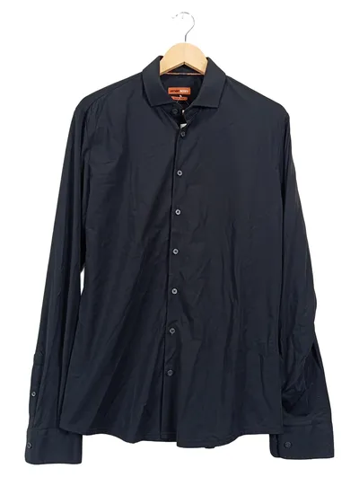 emilio adani Business Hemd Herren Langarm Uni Schwarz Gr. 50 L