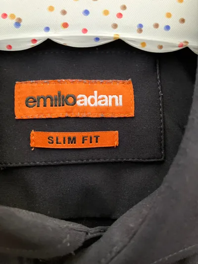 emilio adani Business Hemd Herren Langarm Uni Schwarz Gr. 50 L