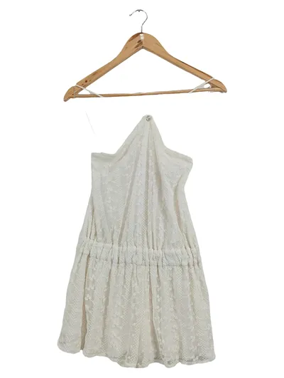 Blonde Gone Rogue Damen Sommerkleid Spitze Weiß Neckholder Gr. S