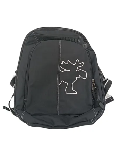 Sweden Adventure Rucksack Schwarz Outdoor Elch-Motiv Damen Herren